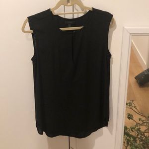 J crew black chiffon top